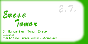 emese tomor business card